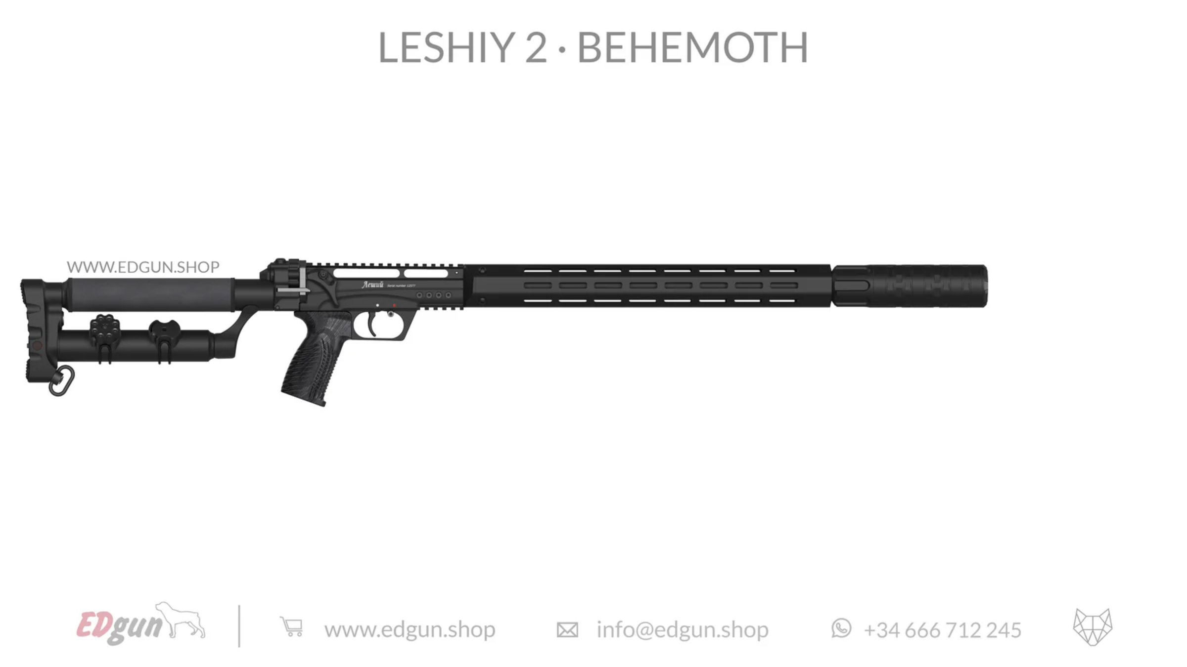 Leshiy 2 Behemoth Reflex PCP Air Rifle - All Black