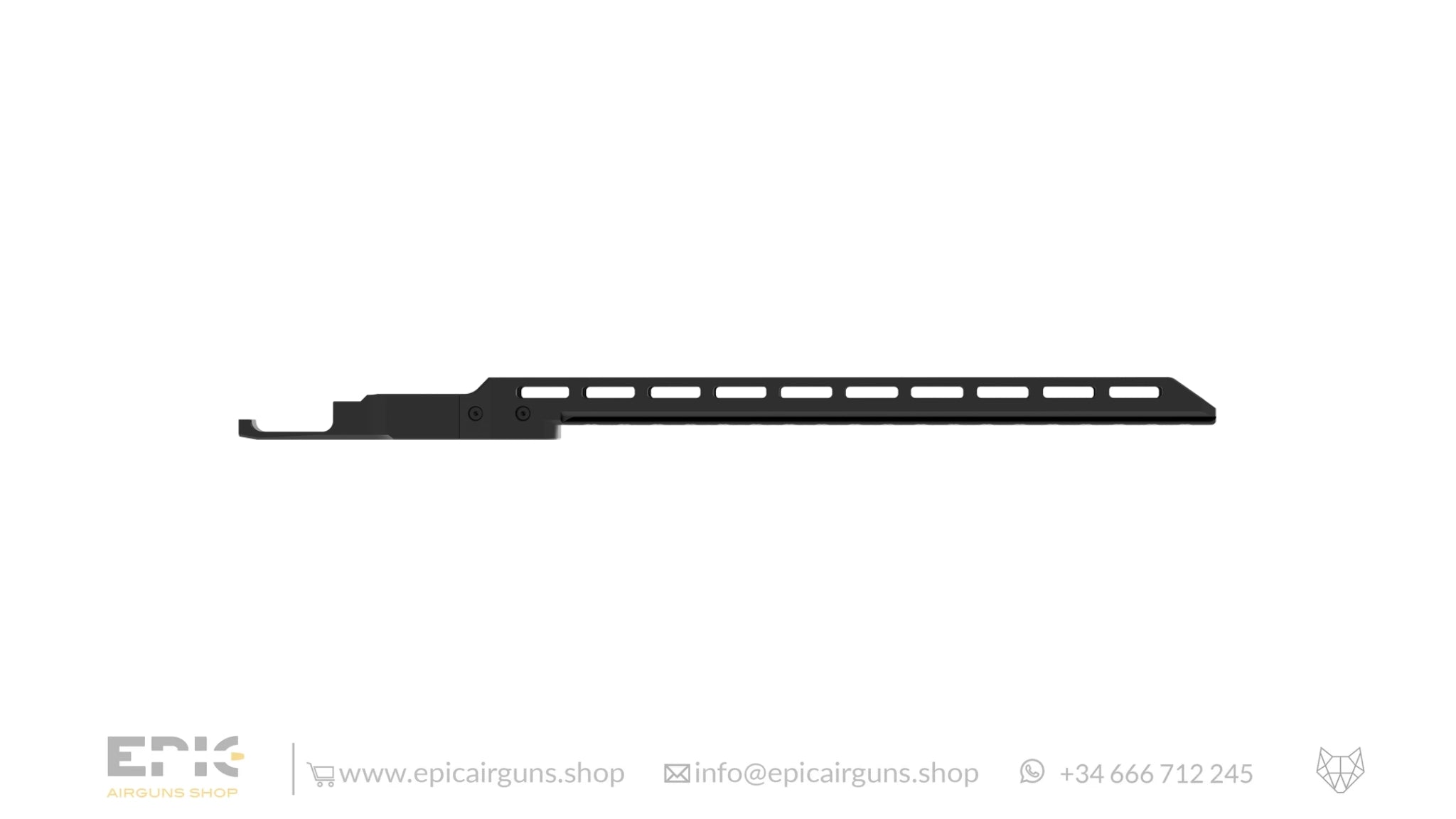 Extended Arca-Swiss L rail for EPIC TWO Classic