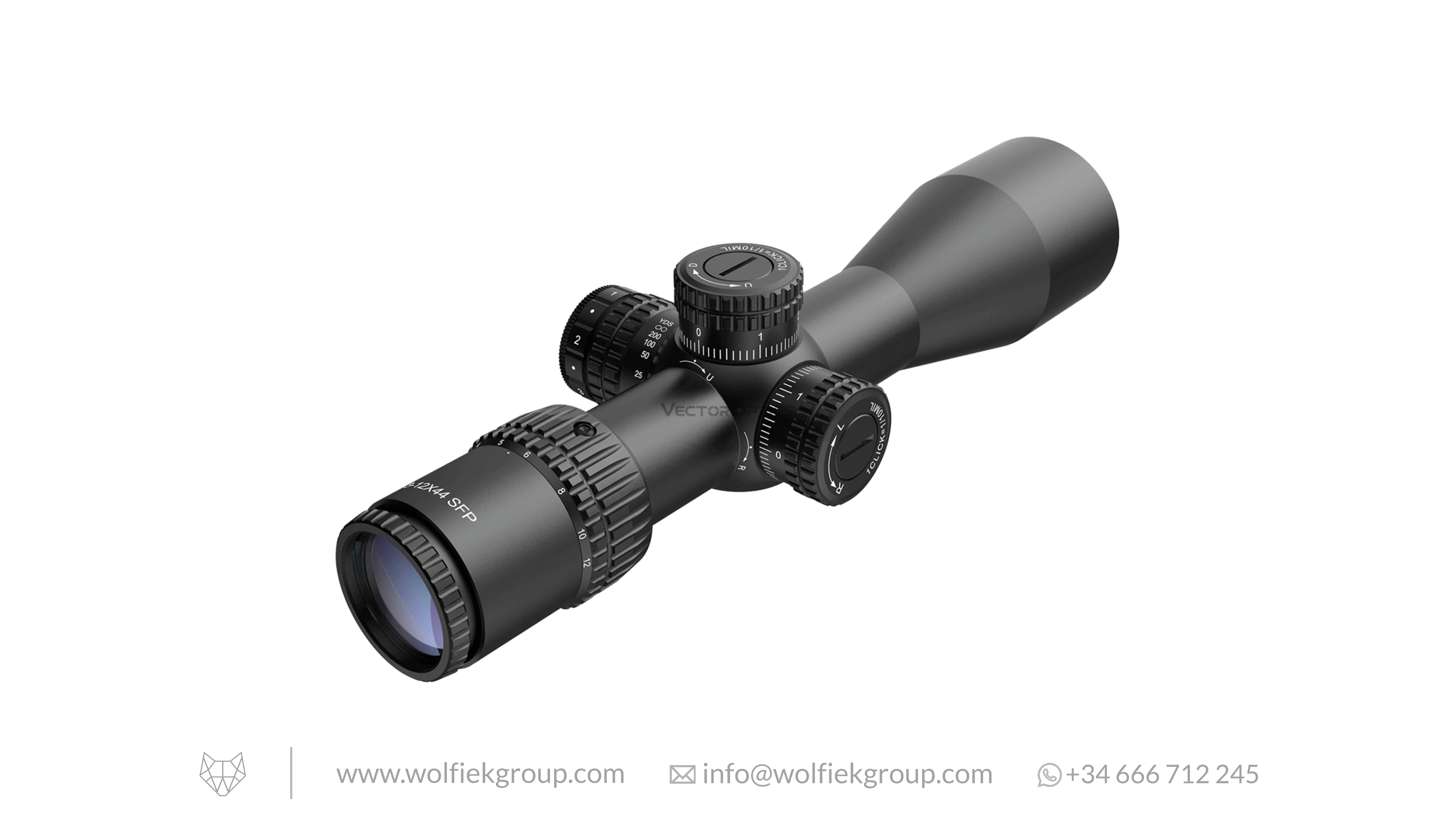 Vector Optics Veyron Compact Riflescope - 3-12x44IR SFP