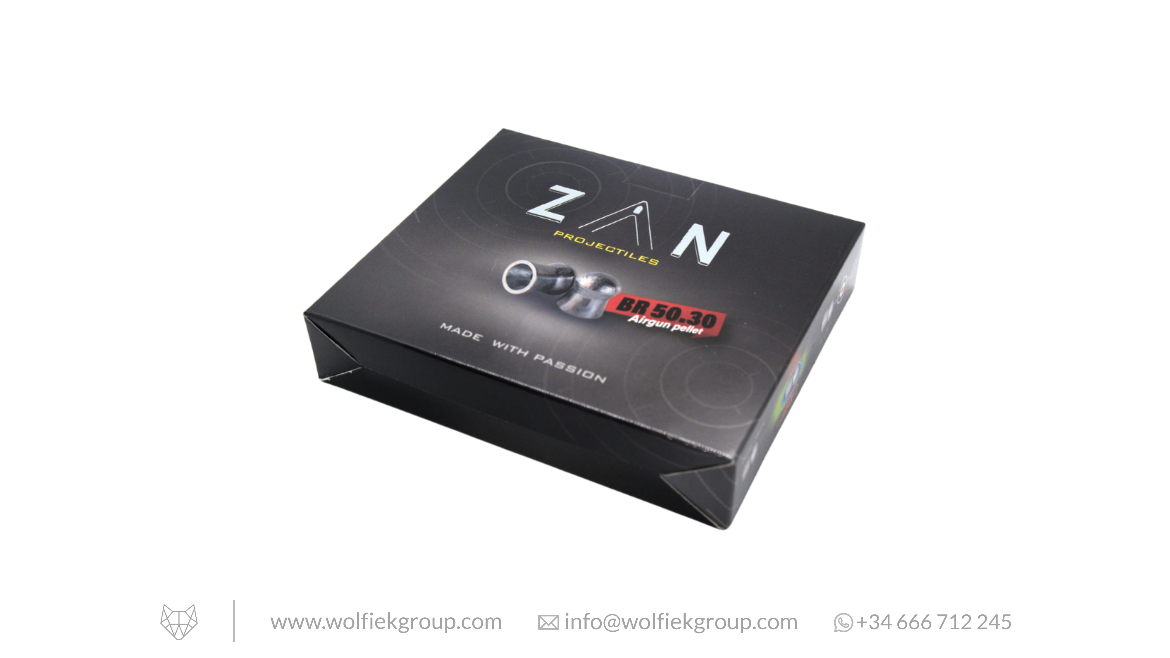 Zan Projectiles BR50 Airgun Pellets - Cal .30 (7.62mm)