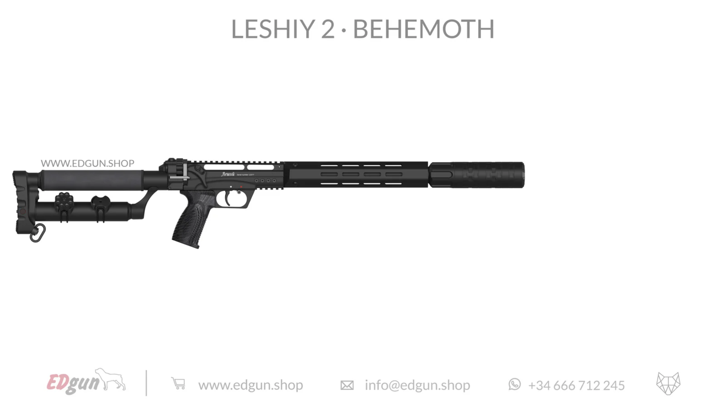 Leshiy 2 Behemoth Reflex PCP Air Rifle - All Black