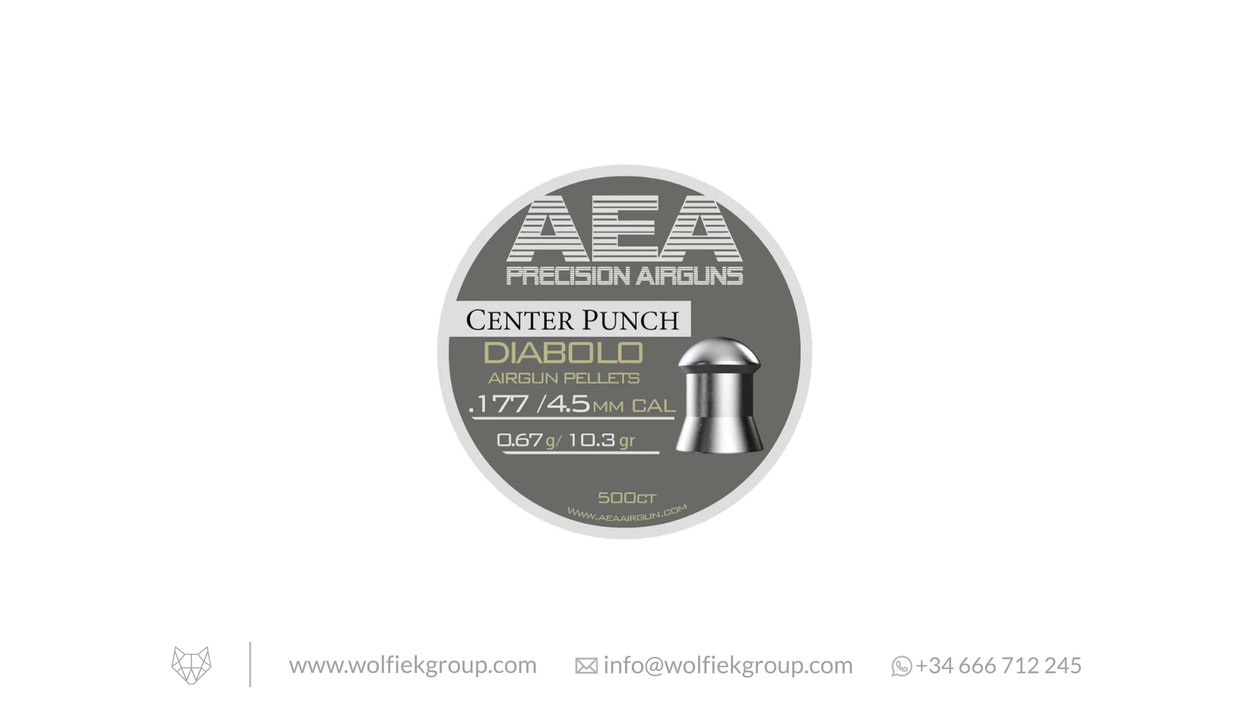 AEA Center Punch Diabolo Pellets - Cal .177 (4.5mm) | 0.67g (10.3gr)